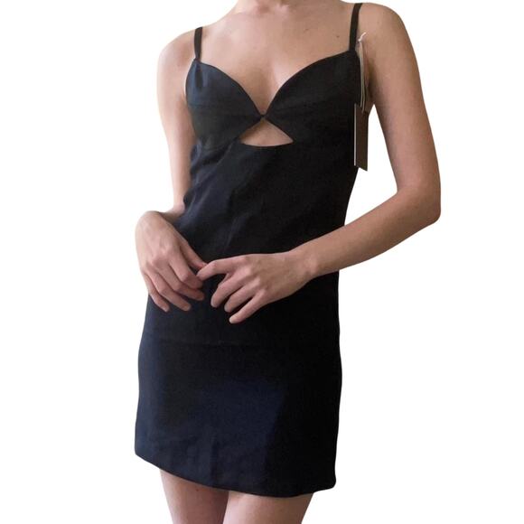 Artless forever SILK CORSET DRESS - BLACK - Picture 1 of 2